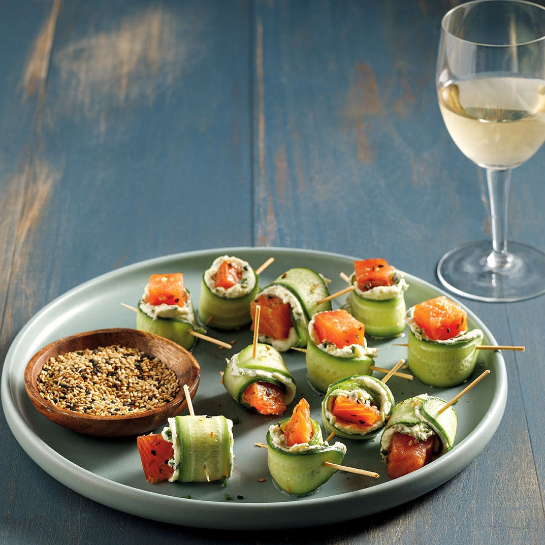 Roulés au saumon fumé