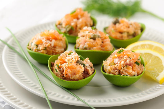 Tartare de saumon et saumon fumé